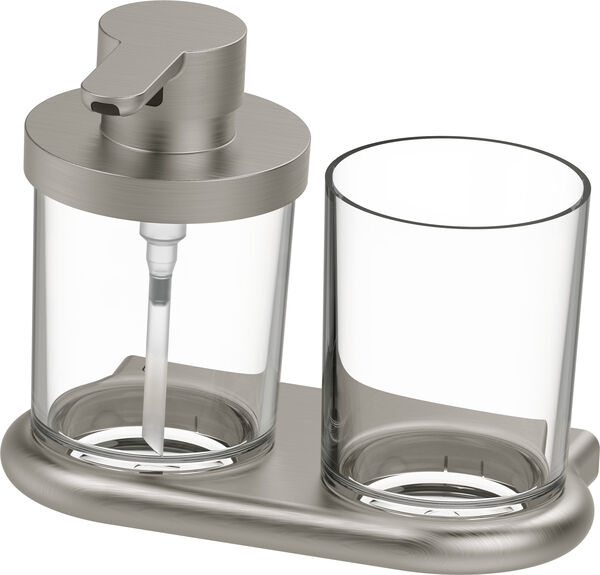 Porte-verre et distributeur de savon Bodenschatz Nia Nickel brushed image number 0