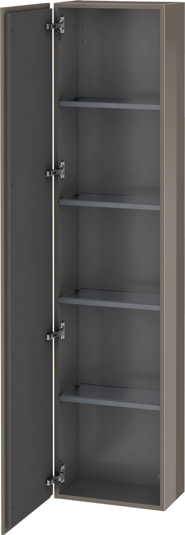 Armoire haute L-Cube Flannel grey brillant image number 0