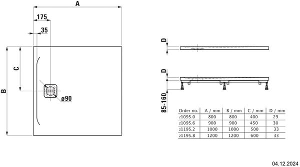 Duschenwanne Laufen Pro Superflach anthrazit matt image number 1