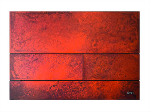 Bet&auml;tigungsplatte Tece Square II Rusted steel