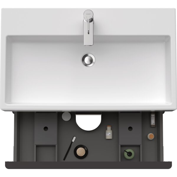 Armadio sottolavabo Duravit D-Neo grigio cemento opaco image number 4