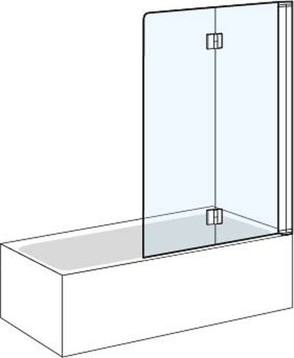 Parete pieghevole Koralle S400 Plus, larghezza 1305 - 1320 mm, fissaggio a destra, in 2 parti, su image number 0