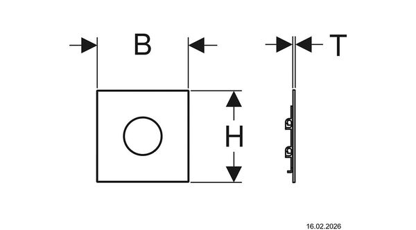 Commande urinoir Geberit HyTronic IR Typ40 round Or rouge Rev&ecirc;tement easy-to-clean image number 1