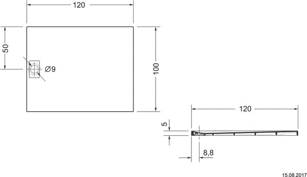 Receveur de douche Duravit Stonetto 120 x 100 cm Blanc mat image number 1