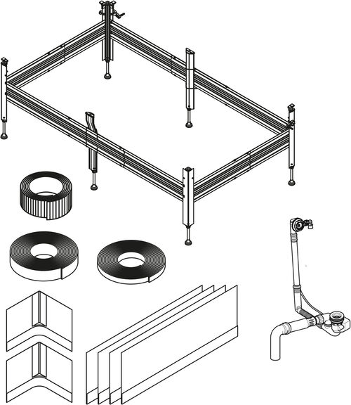 Sets de montage Schmidlin avec support de baignoire Infinity