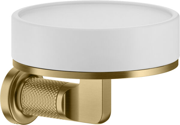 Portasapone Gessi Inciso, modello a parete, bacinella in corian satinato, rosetta rotonda image number 0