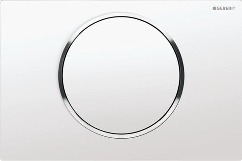 Placca di comando Geberit Sigma10 round Bianco/Lucido/Bianco
