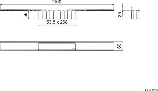 Rigole pour douche Schaco Cerawall Select laiton mat image number 1