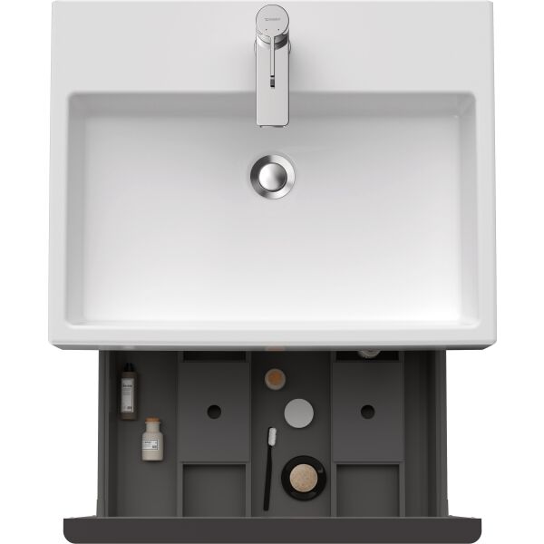 Armadio sottolavabo Duravit D-Neo grigio cemento opaco image number 4