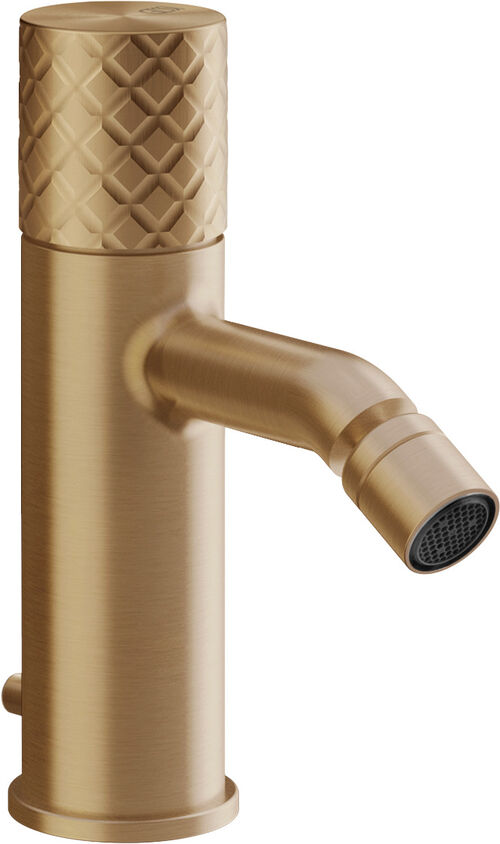 Miscelatore per bidet Gessi Habito Warm bronze brushed PVD Intreccio