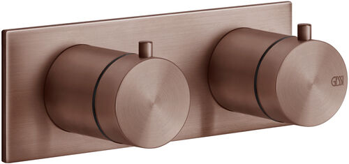 Miscelatore da bagno / doccia-set di montaggio finale Gessi 316, &frac12;" Copper brushed Flessa