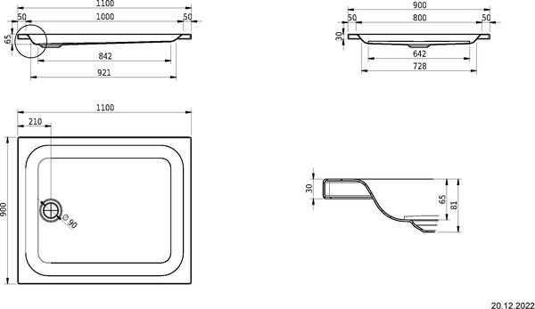 Receveur de douche Schmidlin Blanc image number 1