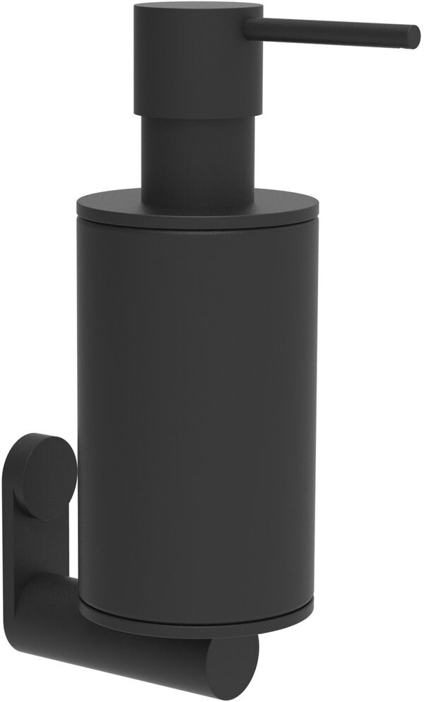 Distributore di sapone Gessi 316, modello a parete recipiente in corian satinato nero image number 0