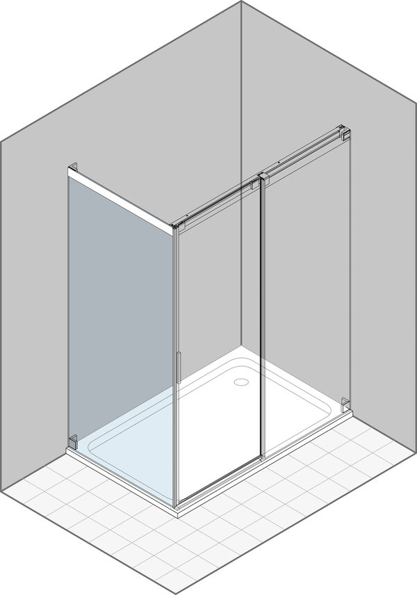 Seitenwand Duka Acqua 5000 new Edelstahloptik Echtglas klar ProCare mit Siebdruck weiss oben image number 0