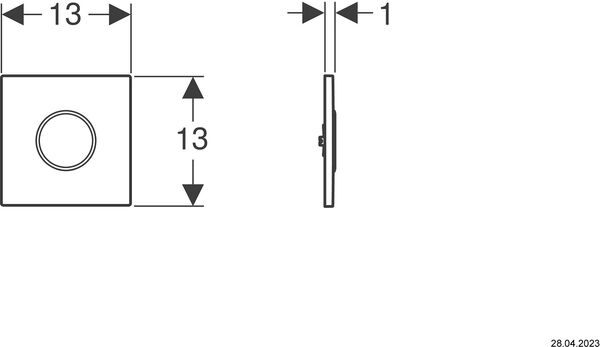 Urinoirsteuerung Geberit HyTronic IR Typ10 round matt/glanz/matt image number 1