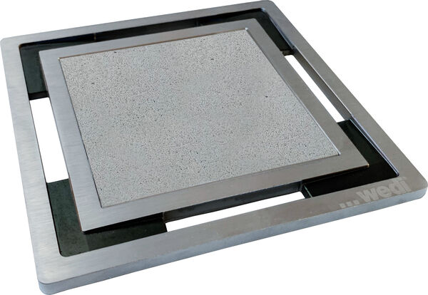 Griglia Wedi Fundo Fino 7.1, quadrato, 115 x 115 x 5 mm, con telaio in materia sintetica, in image number 0