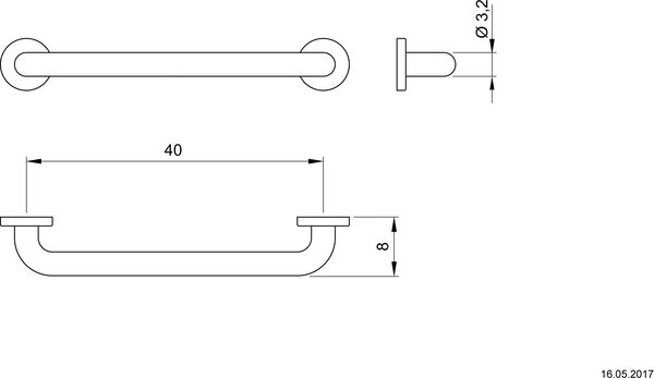 Barre d'appui Nosag Inoxcare acier inoxydable mat image number 1