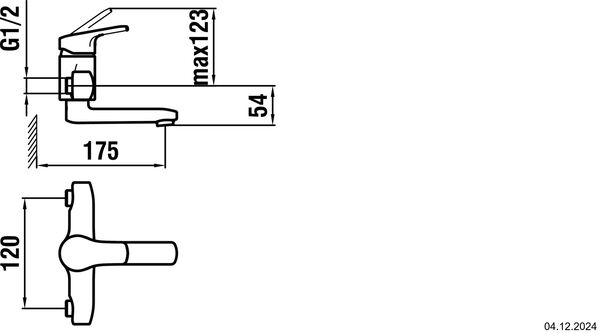 Wandmischer Laufen Citypro verchromt image number 1