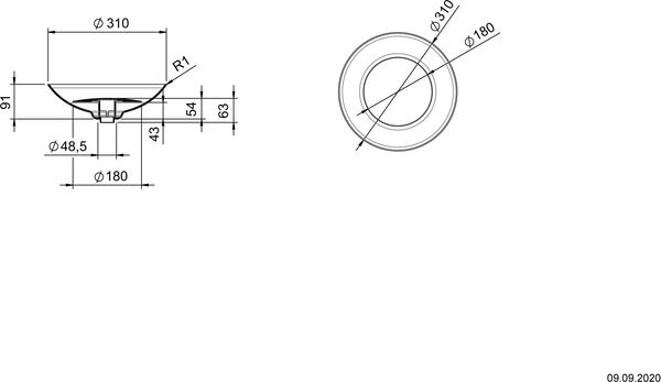 Auflegewaschtisch Schmidlin Iris Weiss image number 1