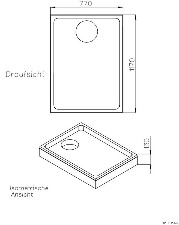 Support de receveur de douche Schedel image number 1