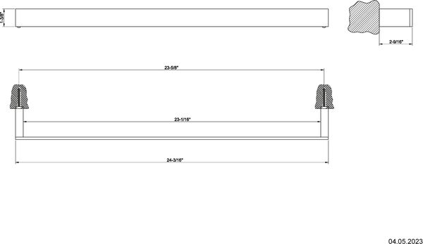 Barre &agrave; linge de bain Gessi Rettangolo Chrom&eacute; image number 1