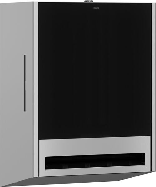 Papierhandtuchspender KWC EXO 637 schwarz Front ESG-Glas