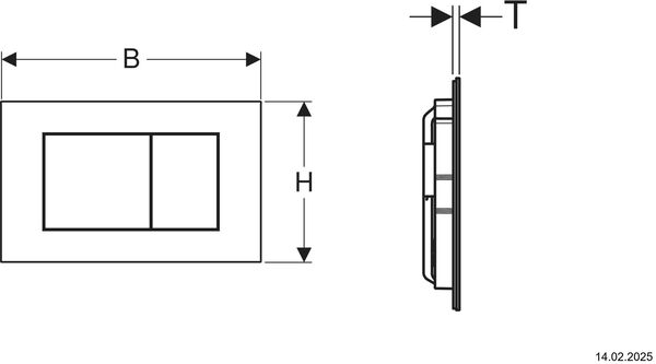 Bet&auml;tigungsplatte Geberit Sigma40 square Weiss Glas image number 1