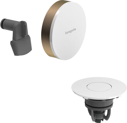 Set d'&eacute;coulement et trop-plein Hangrohe Exafill Brushed bronze