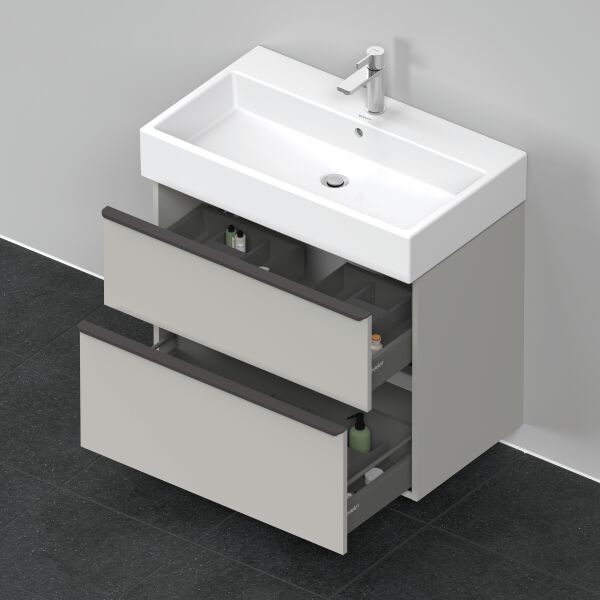 Armadio sottolavabo Duravit D-Neo grigio cemento opaco image number 3