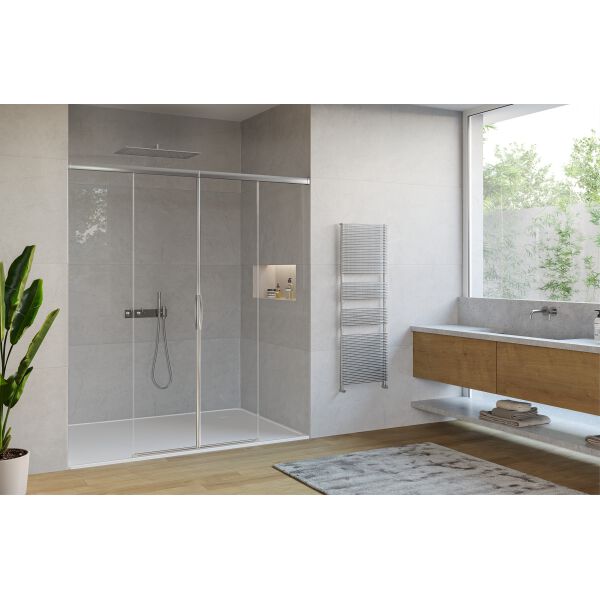 Gleittüre Duka Natura 4000 Silberfarbig Echtglas klar ProCare image number 1