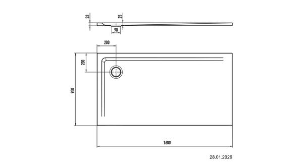 Receveur de douche Kaldewei Superplan Noir mat Fond antid&eacute;rapant Secure Plus image number 1