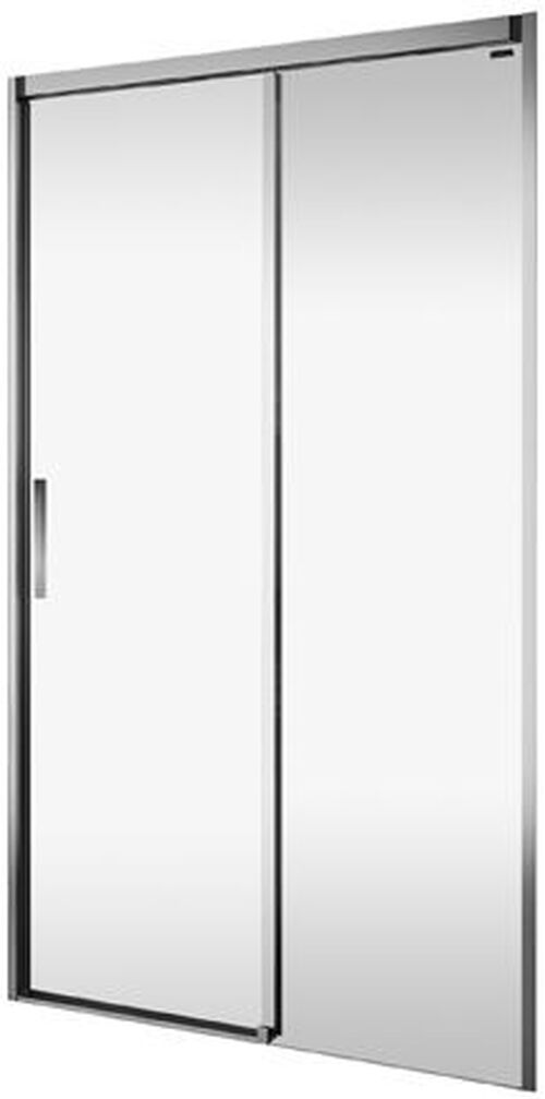 Porte coulissante Duscholux Bella Vita 3 argent éloxé Verre clair CareTec Pro