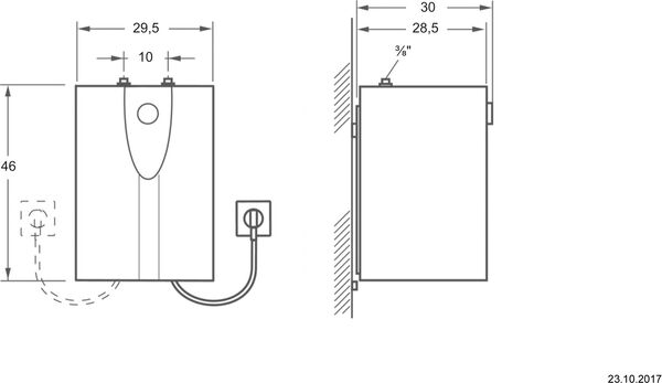 Chauffe-eau électrique Bosch montage sous-évier, 10 litres image number 1