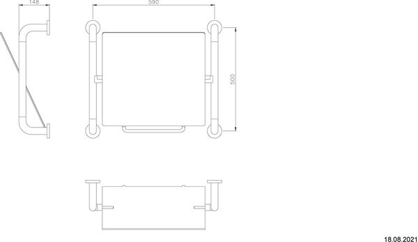 Miroir pivotant Nosag gris foncé image number 1