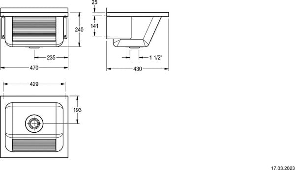 Waschtrog KWC Sirius LTJ450 image number 1