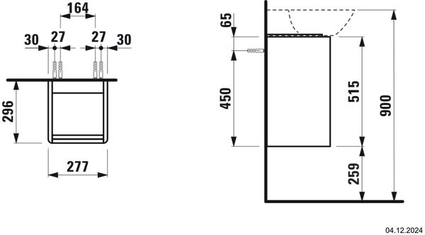 Meuble sous-lavabo Laufen Ino gris signalisation image number 1
