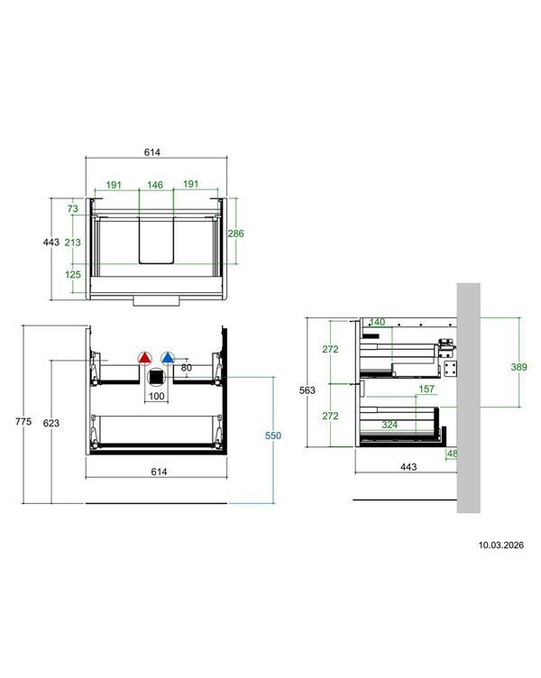 Meuble sous-lavabo Alterna pro S Light grey image number 3
