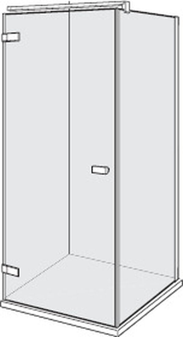Pendeltüre Alterna lin.3, Band links, Seitenwand bis 180 cm, Seitenwand mit Wandanschlussprofil, image number 0