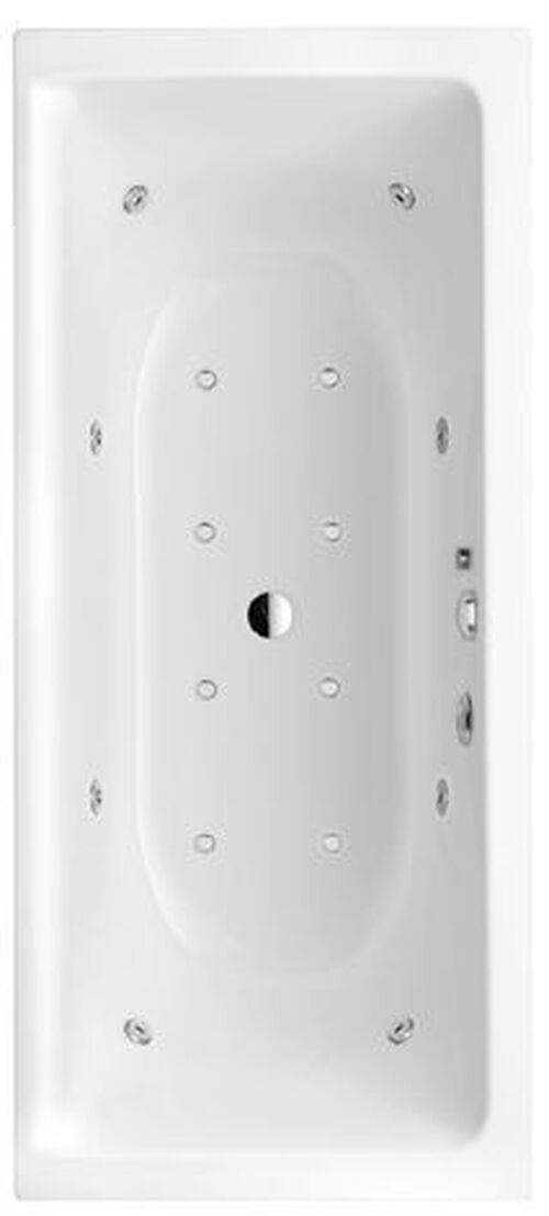 Baignoire Whirlpool Schmidlin Free syst&egrave;me Jet Spa Blanc Buses et vidage chrom&eacute;s