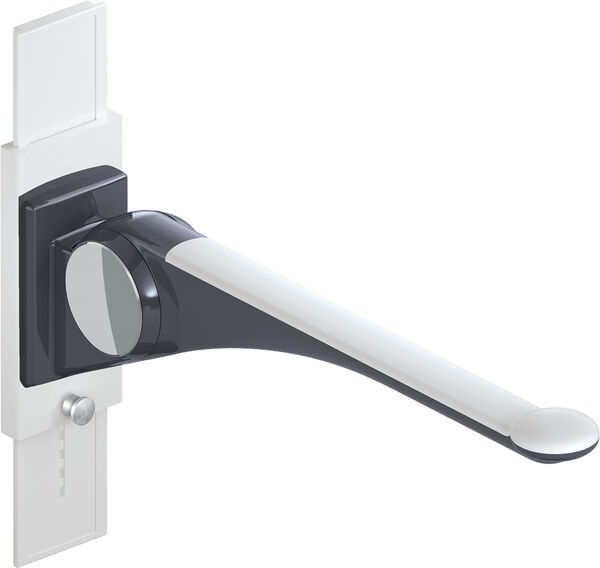 Barre d'appui relevable Hewi LifeSystem Premium Anthracite brillant Zone de préhension blanc mat image number 0