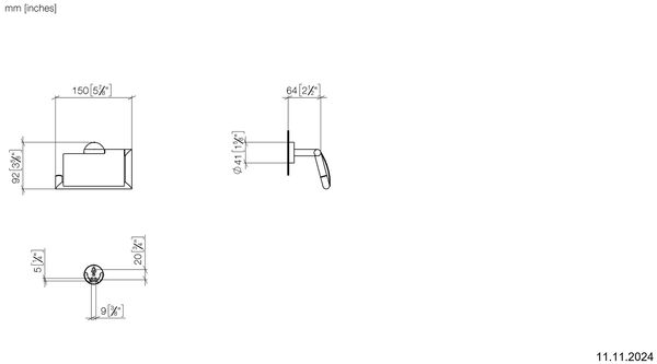 Papierhalter Dornbracht Meta platin matt image number 1