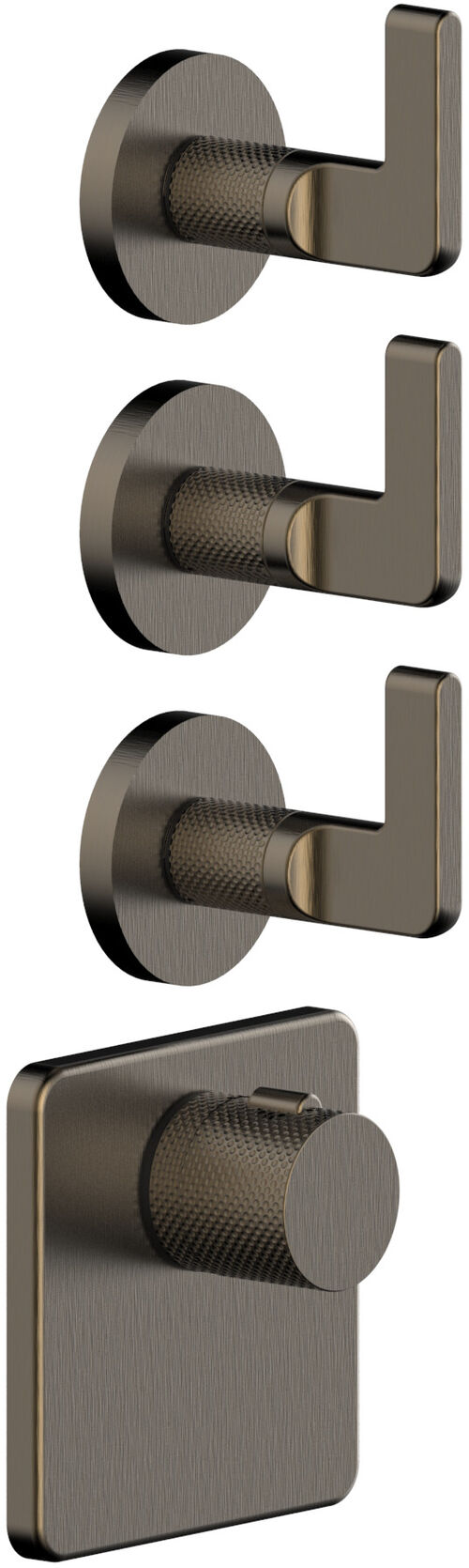 Bade- und Duschmischer Endmontageset Gessi Inciso Aged bronze