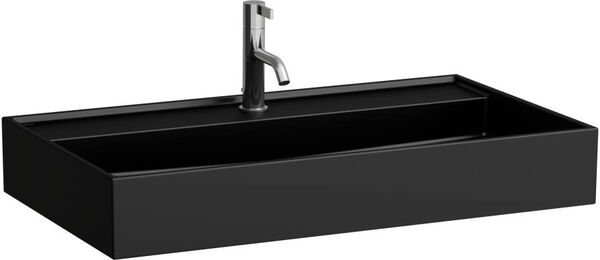 Waschtisch Laufen Kartell 80 x 46 cm Schwarz matt image number 0