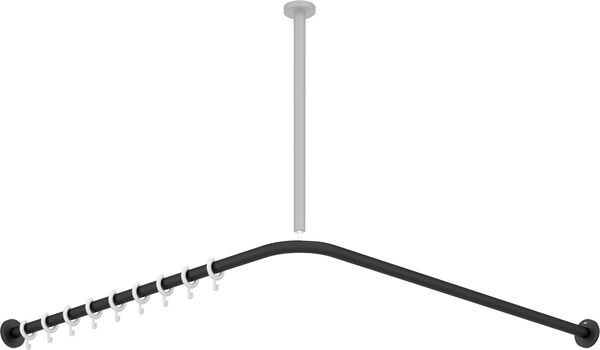 Tringle pour rideau de douche form Hewi 900 Noir mat image number 0