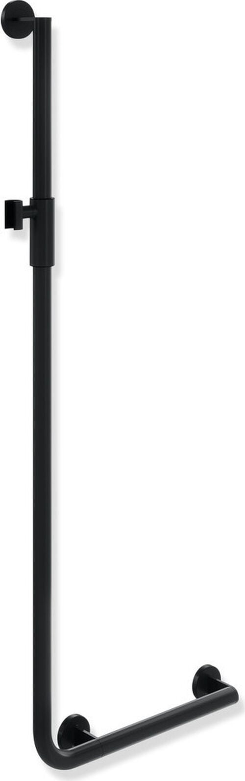 Barre d'appui d'angle Hewi 900 Noir mat Peint par poudrage
