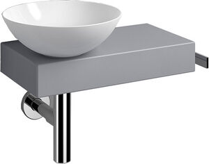 Combinazione lavabo Alape Piccolo Novo, lavabo in CeramoStahl Ø 30 cm con foro