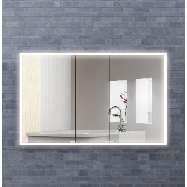 Spiegelschrank Sidler Quadro LED AP silbereloxiert Lichtfarbe Neutralweiss 4000 K image number 1