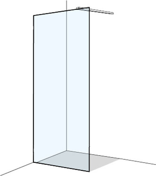 Paroi lat&eacute;rale en pose libre Koralle X77 GT Verre clair Plus