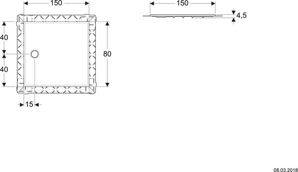 Duschfl&auml;che Geberit Setaplano Weiss image number 1