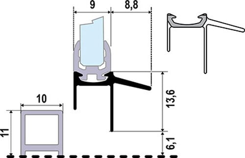 Joint renvoi-d&acute;eau Duka